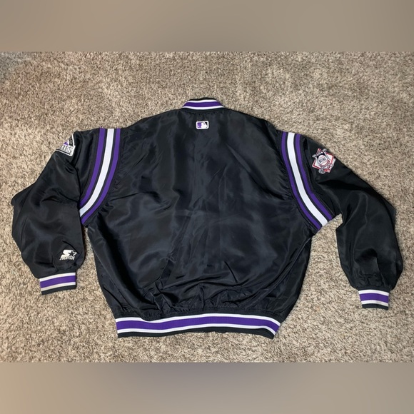 Vintage Starter Colorado Rockies Satin Jacket Men’s XL Diamond Collection MLB - Picture 2 of 9